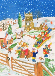 Kerstavond in het dorp